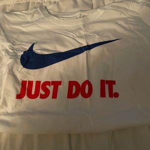 White Nike just do it shirt